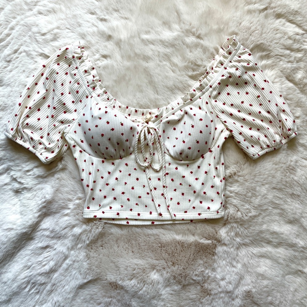 Chocolate Floral Blouse Size Small
